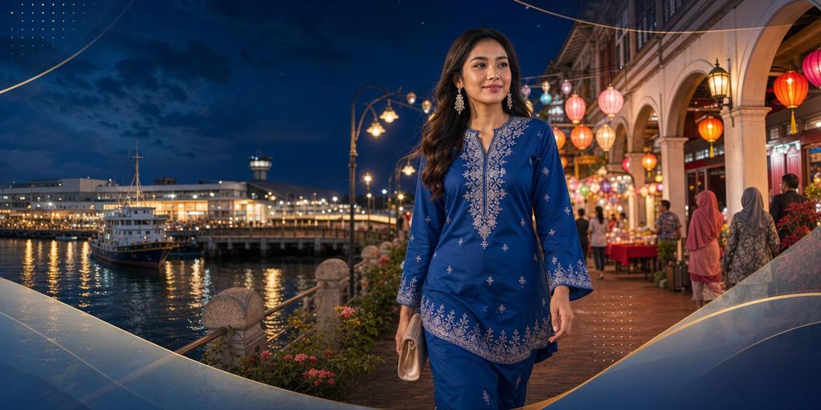 Permainan kad rummy bergaya Malaysia dengan pakaian baju kurung tradisional
